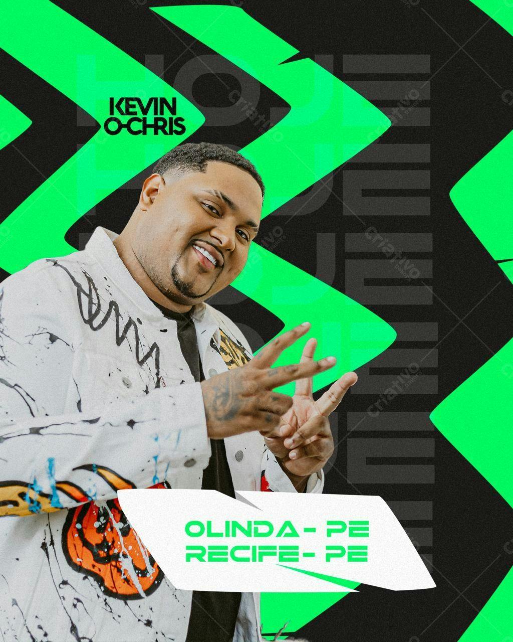 Flyer para Show Kevin OChris Olinda e Recife PSD Editável