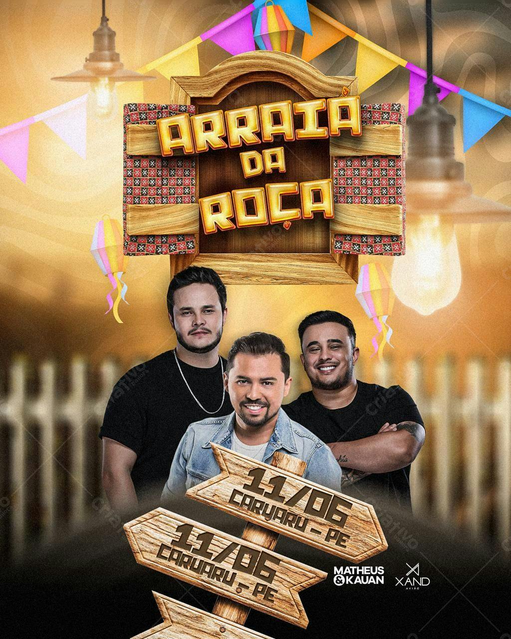 Flyer Arraia da Roca PSD Editável