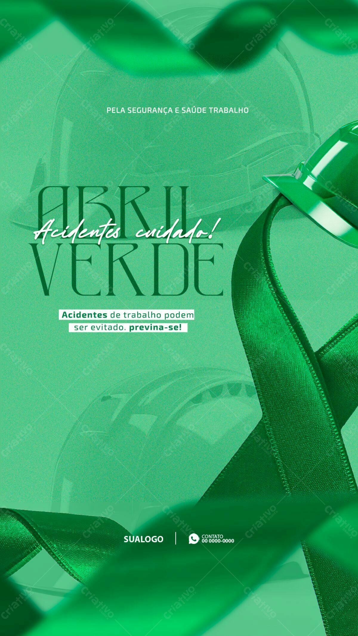 Flyer Abril Verde PSD Editável