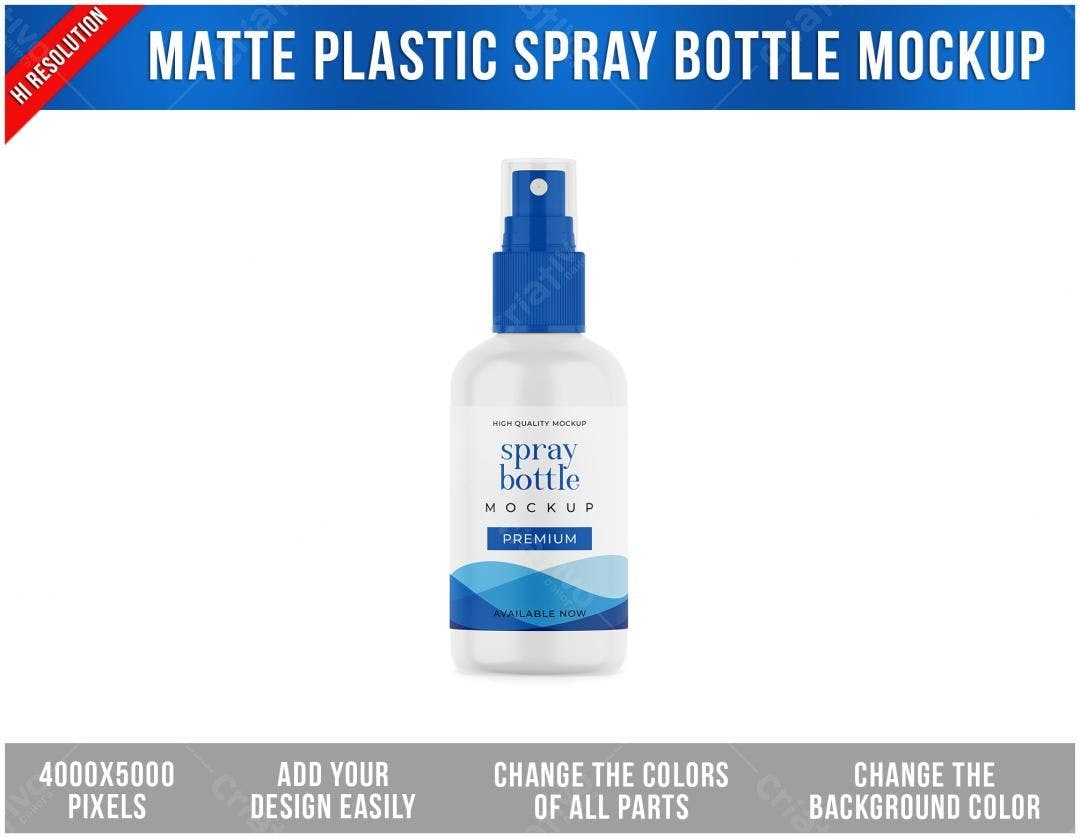 Mockup Garrafa Spray PSD Editável