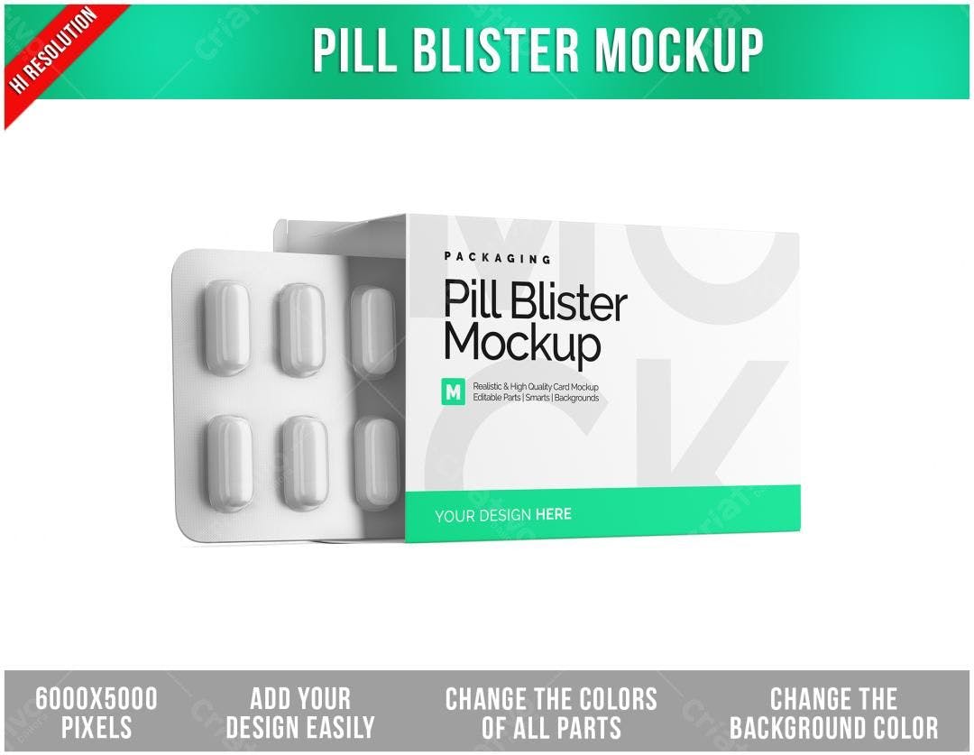 Embalagem de Medicamentos PSD Editável