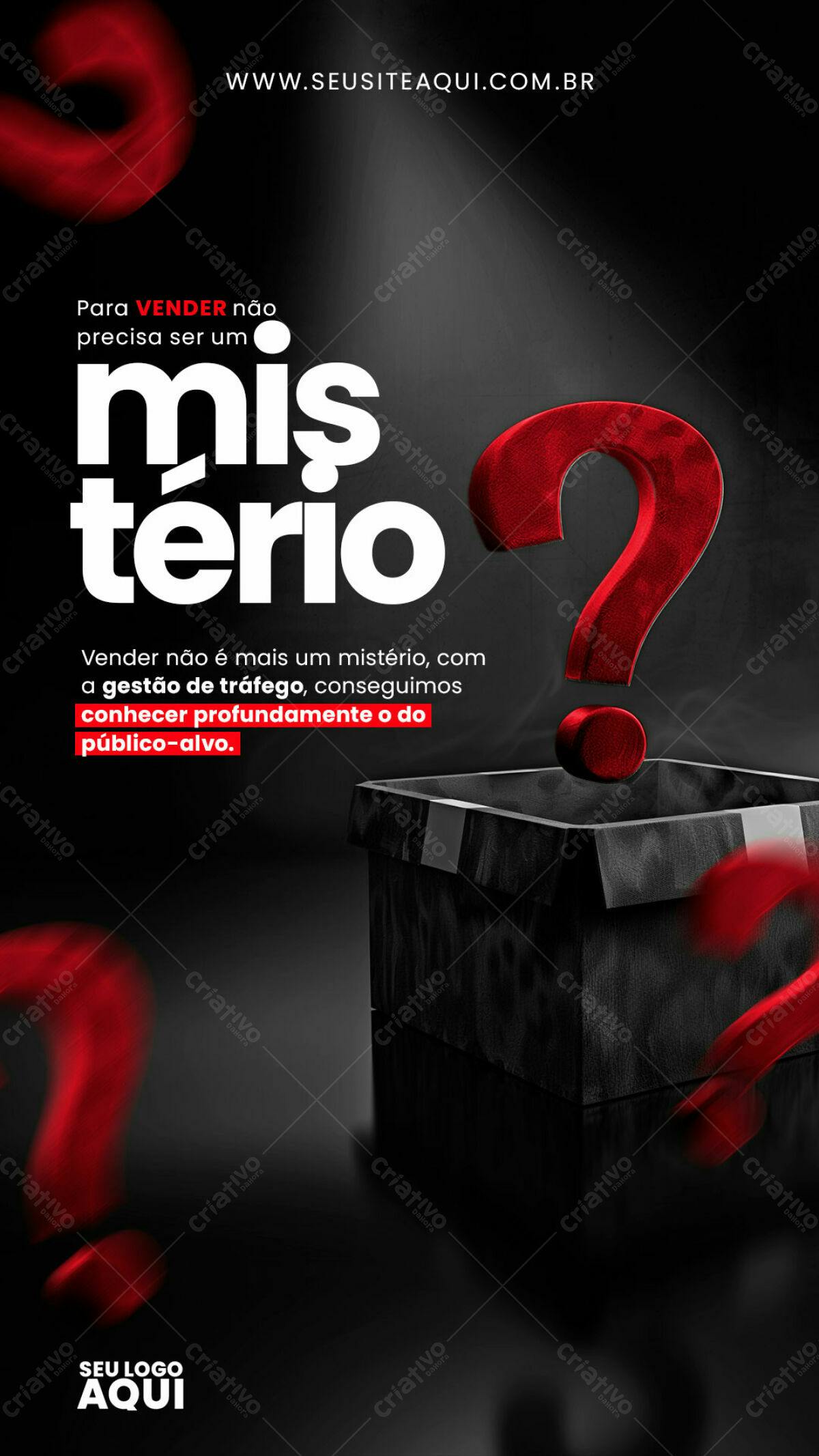 Post para Redes Sociais com Mistério PSD Editável