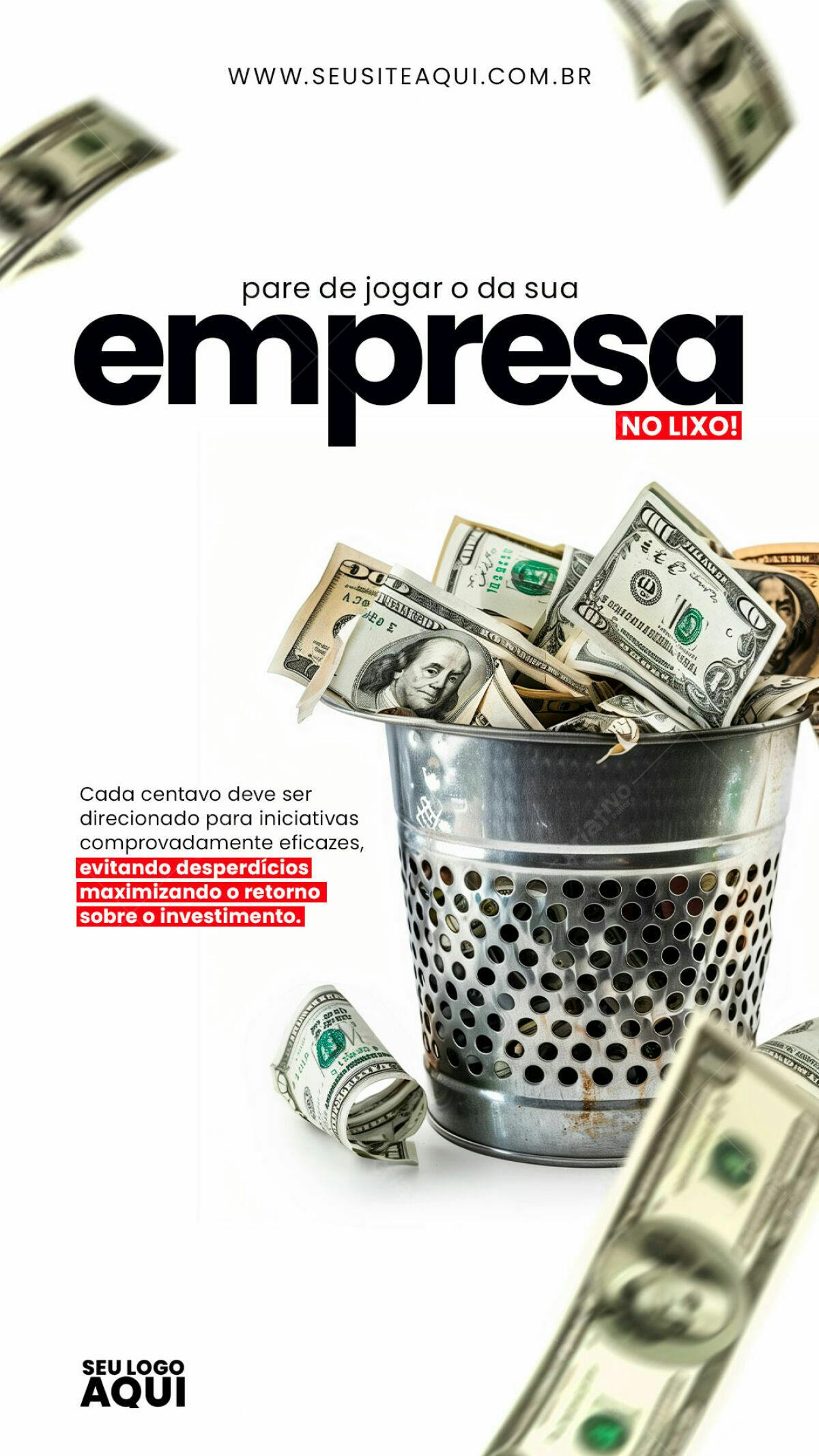 Flyer para Economizar Dinheiro PSD Editável