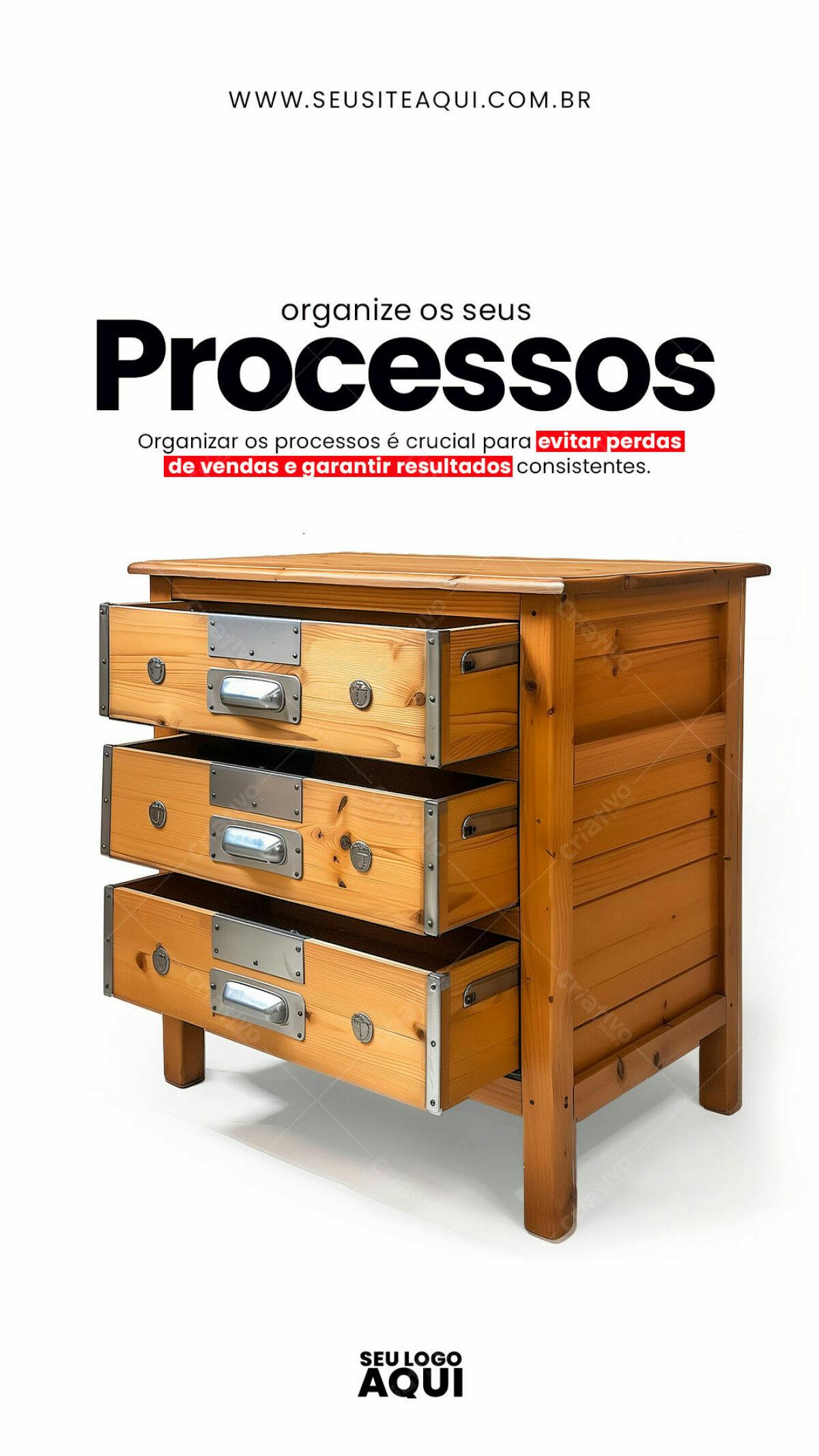 Flyer para Organização de Processos PSD Editável