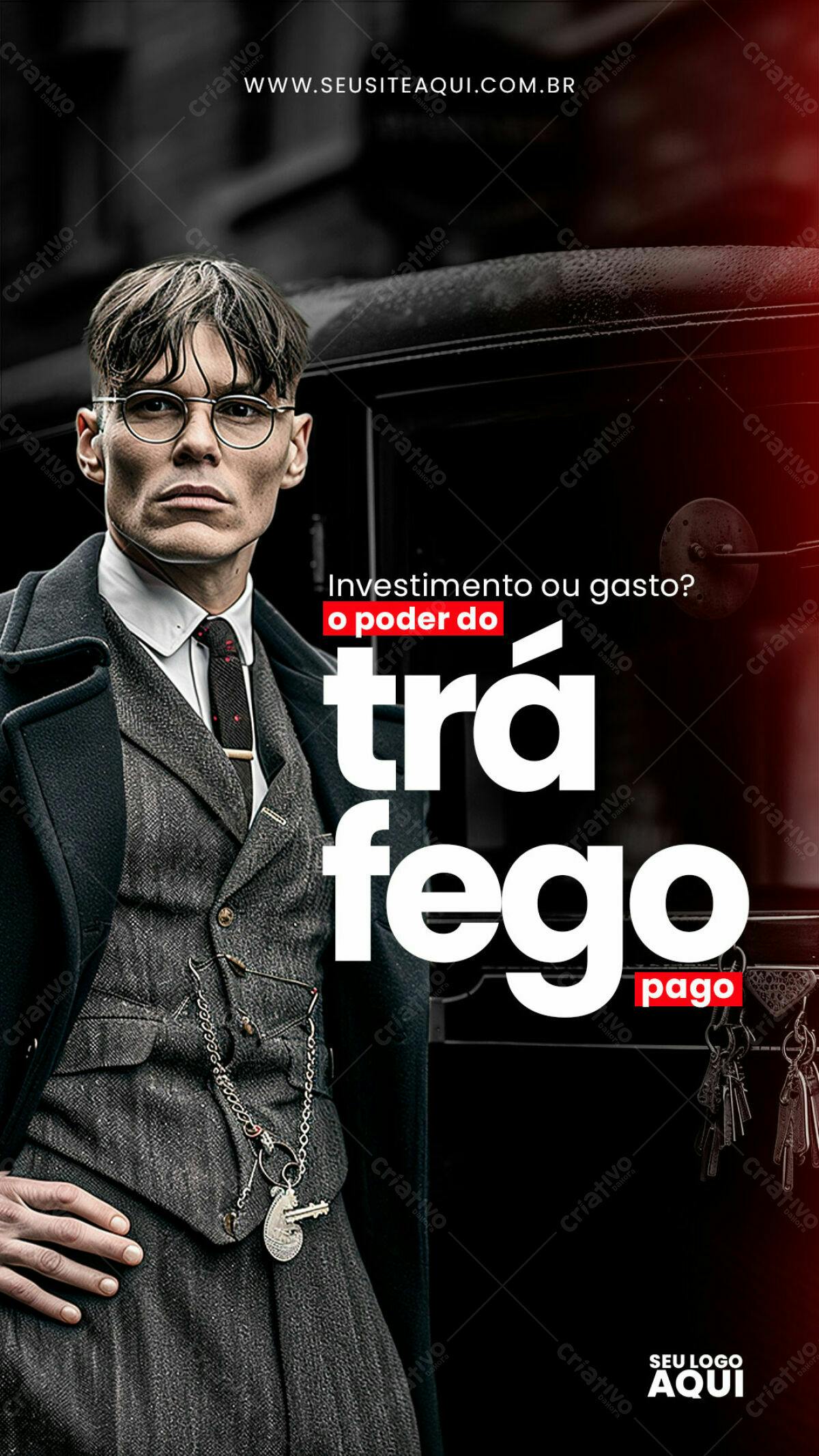 Flyer Investimento x Gasto PSD Editável