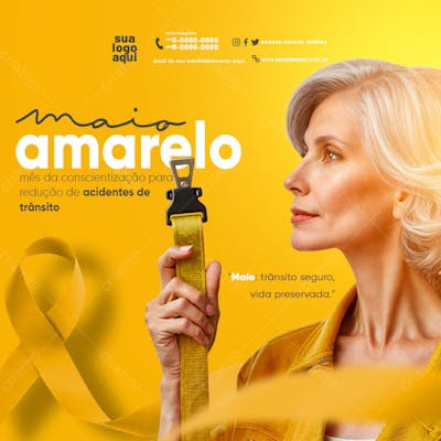 maio amarelo prevenção aos acidentes de trânsito