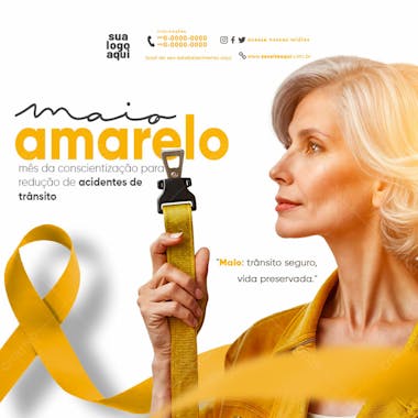 Maio amarelo prevenção aos acidentes de trânsito