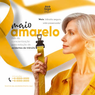 Maio amarelo prevenção aos acidentes de trânsito