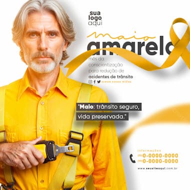 Maio amarelo prevenção aos acidentes de trânsito