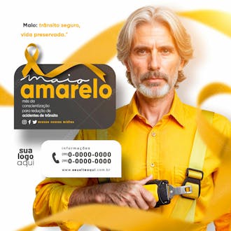 Maio amarelo prevenção aos acidentes de trânsito