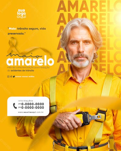 maio amarelo prevenção aos acidentes de trânsito