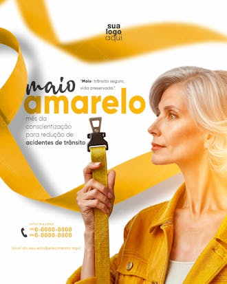 Maio amarelo prevenção aos acidentes de trânsito