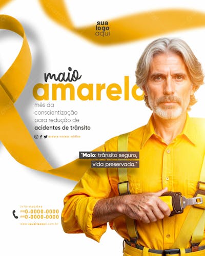 maio amarelo prevenção aos acidentes de trânsito