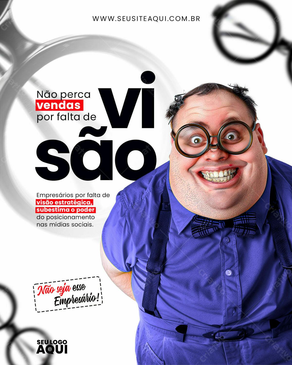 Flyer para Negócios de Mídias Sociais PSD Editável