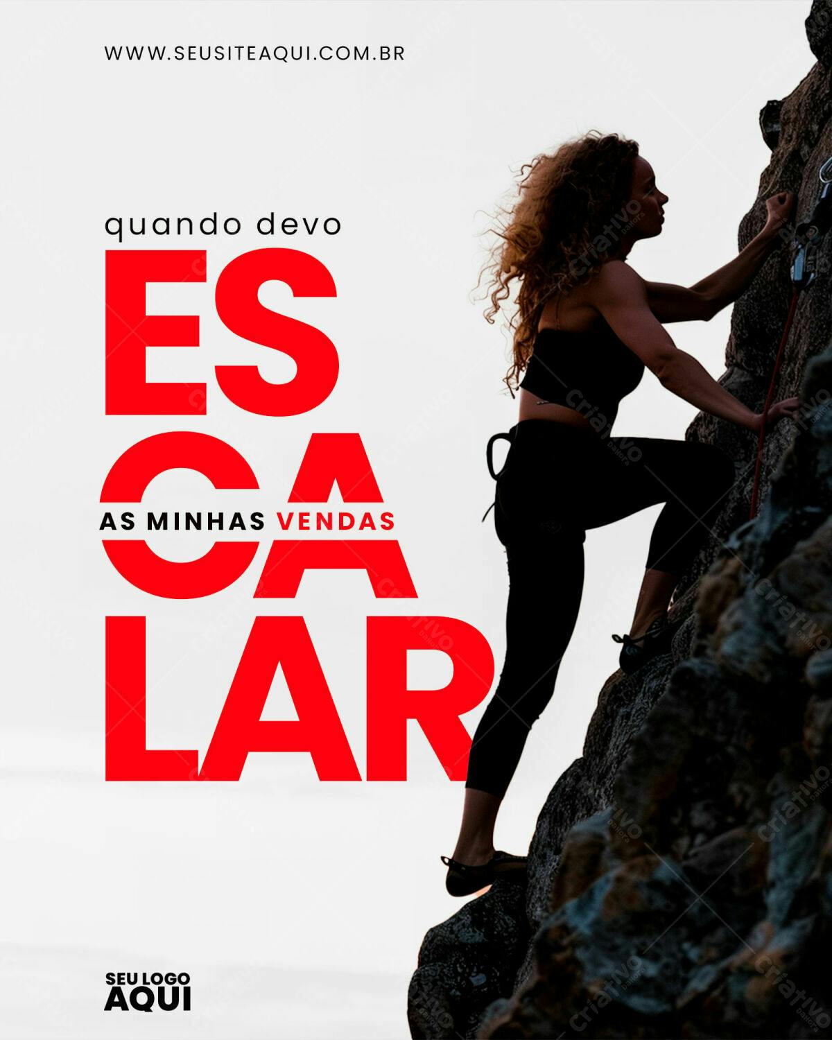 Flyer Motivação para Aumentar Vendas PSD Editável