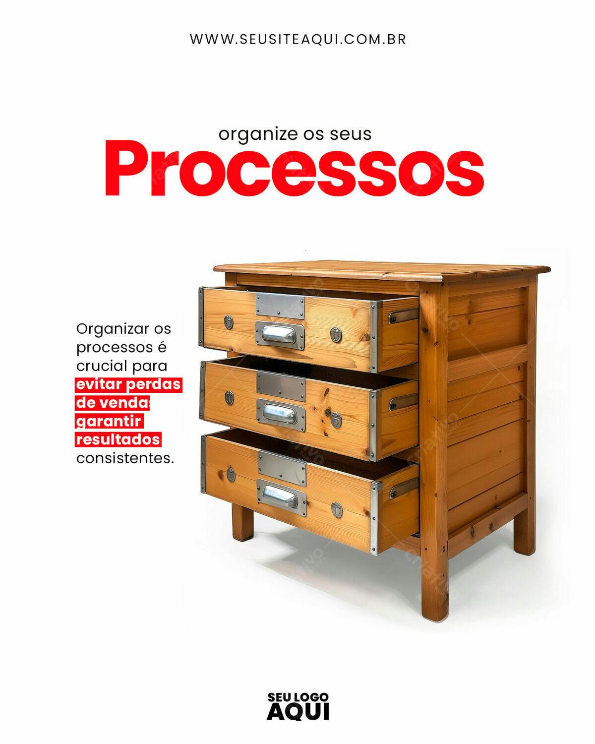 Flyer para Organização de Processos PSD Editável