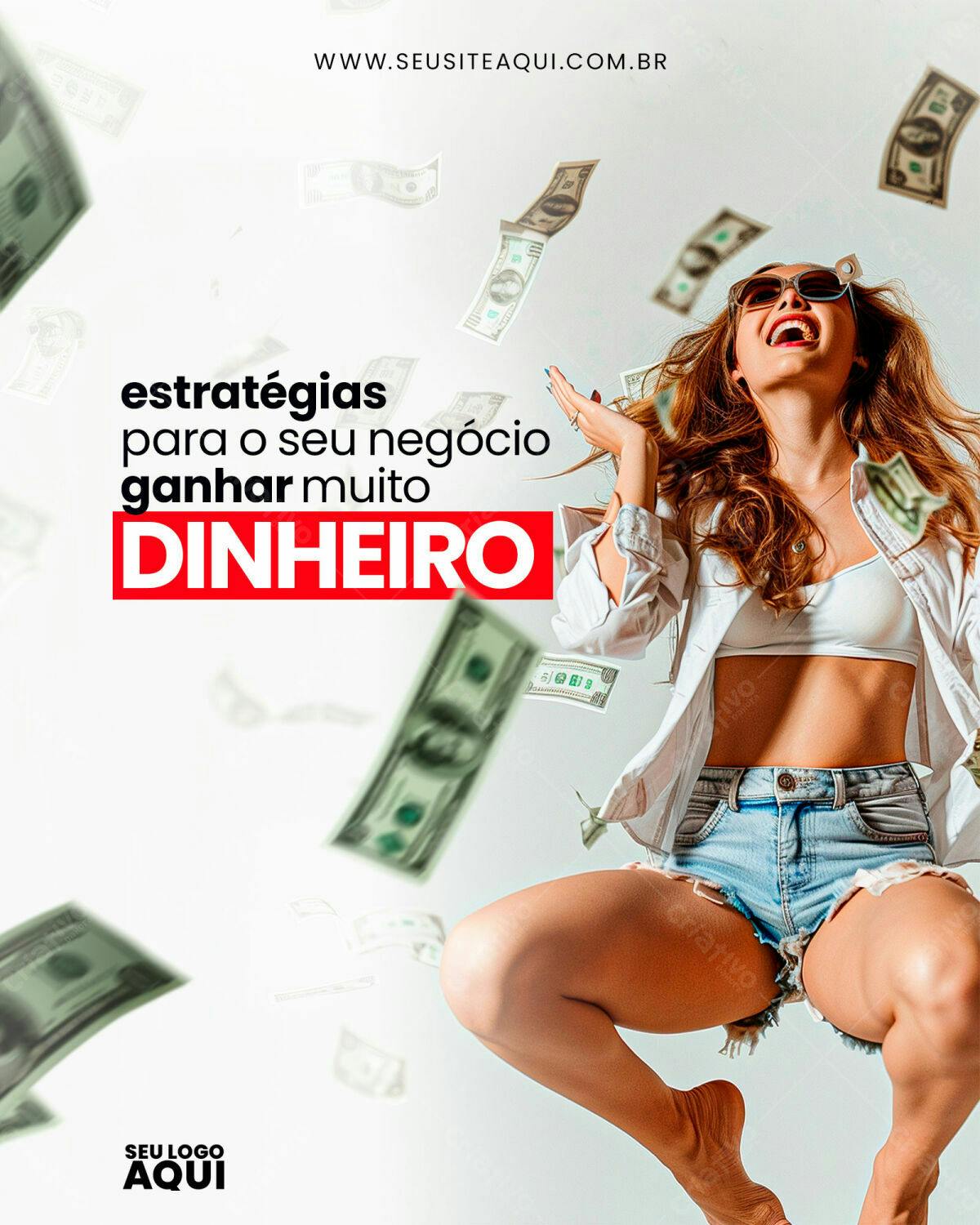 Postagem Instagram Sucesso Financeiro PSD Editável