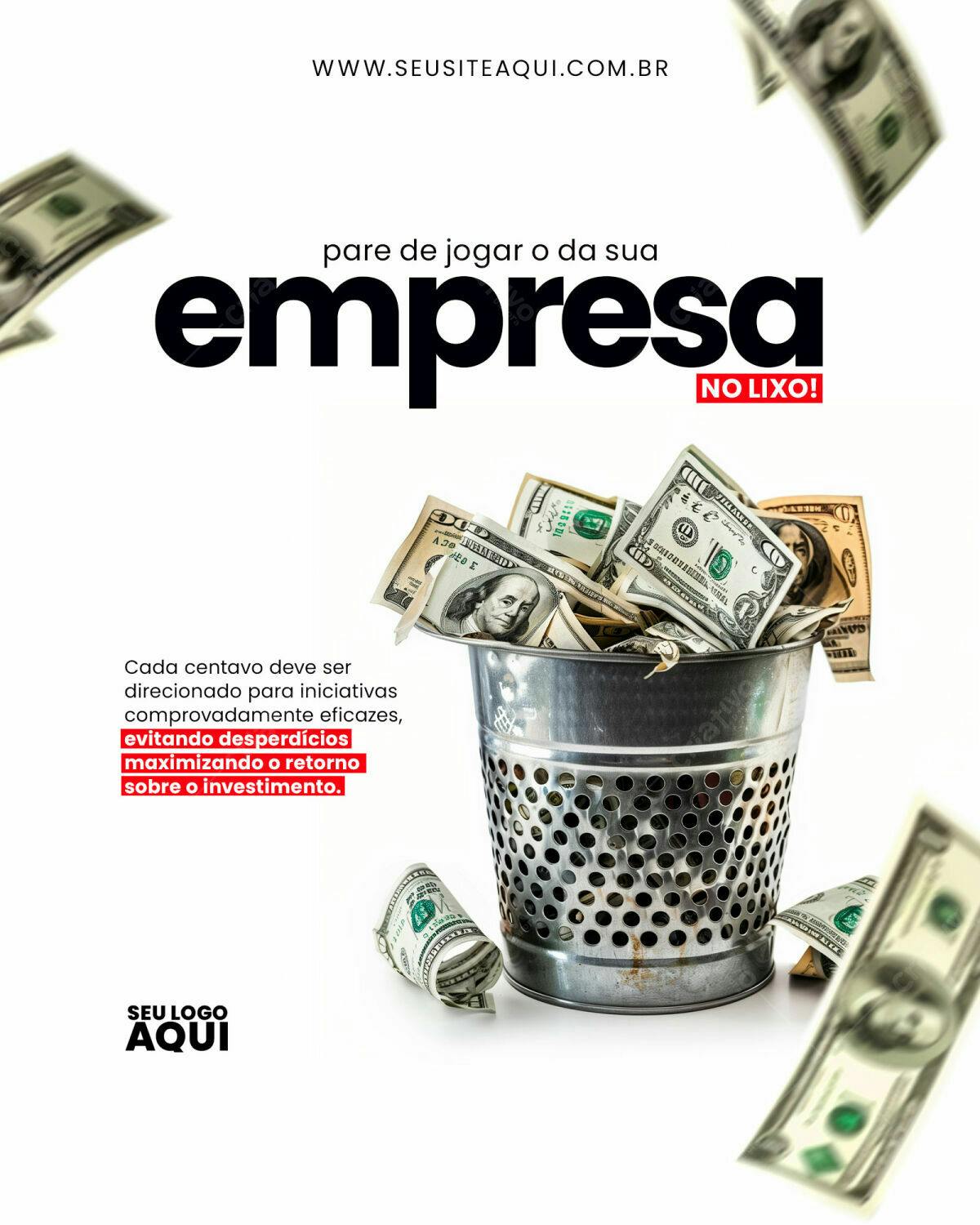Flyer para Gerenciamento Financeiro PSD Editável