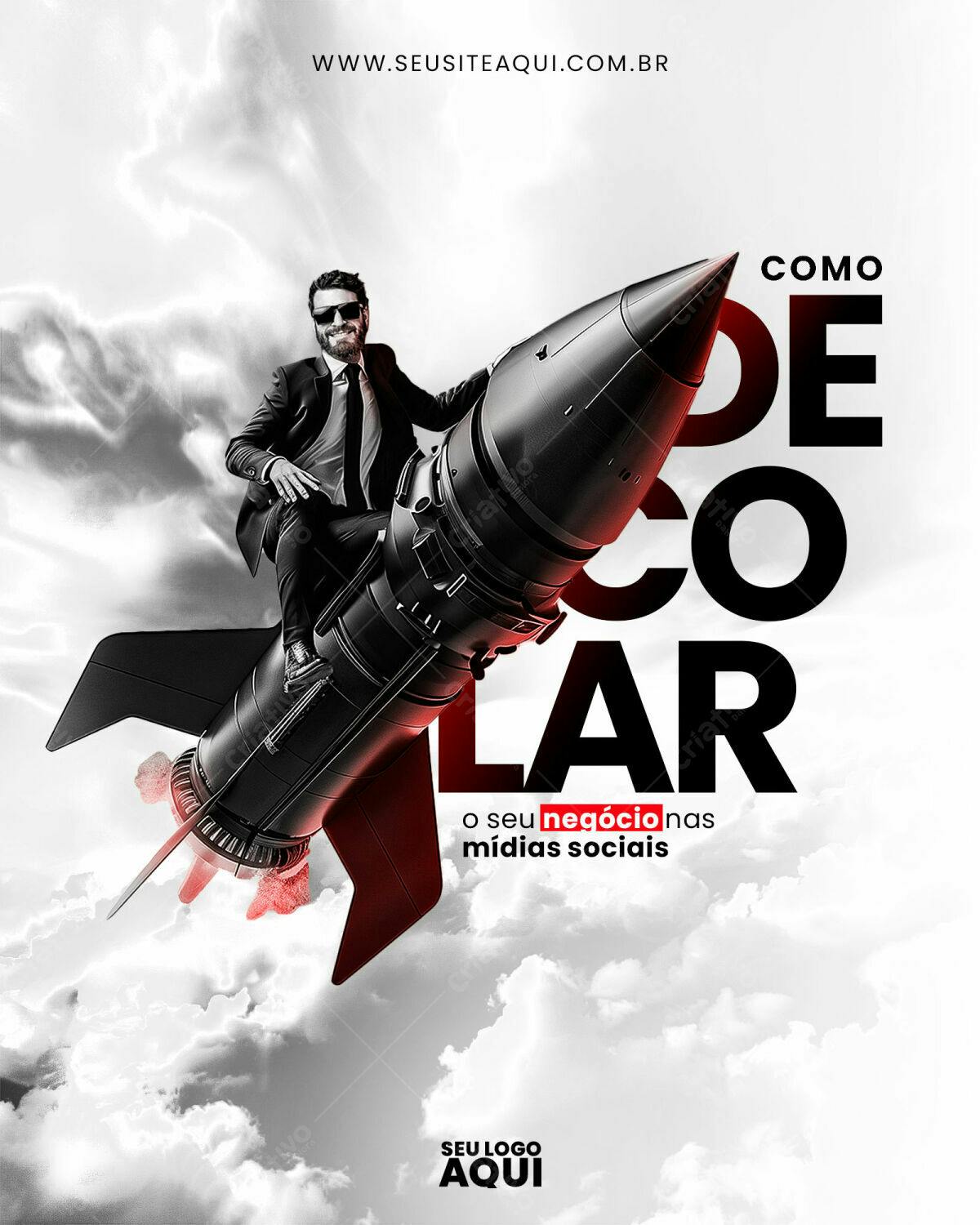 Flyer Negócios em Ascensão PSD Editável