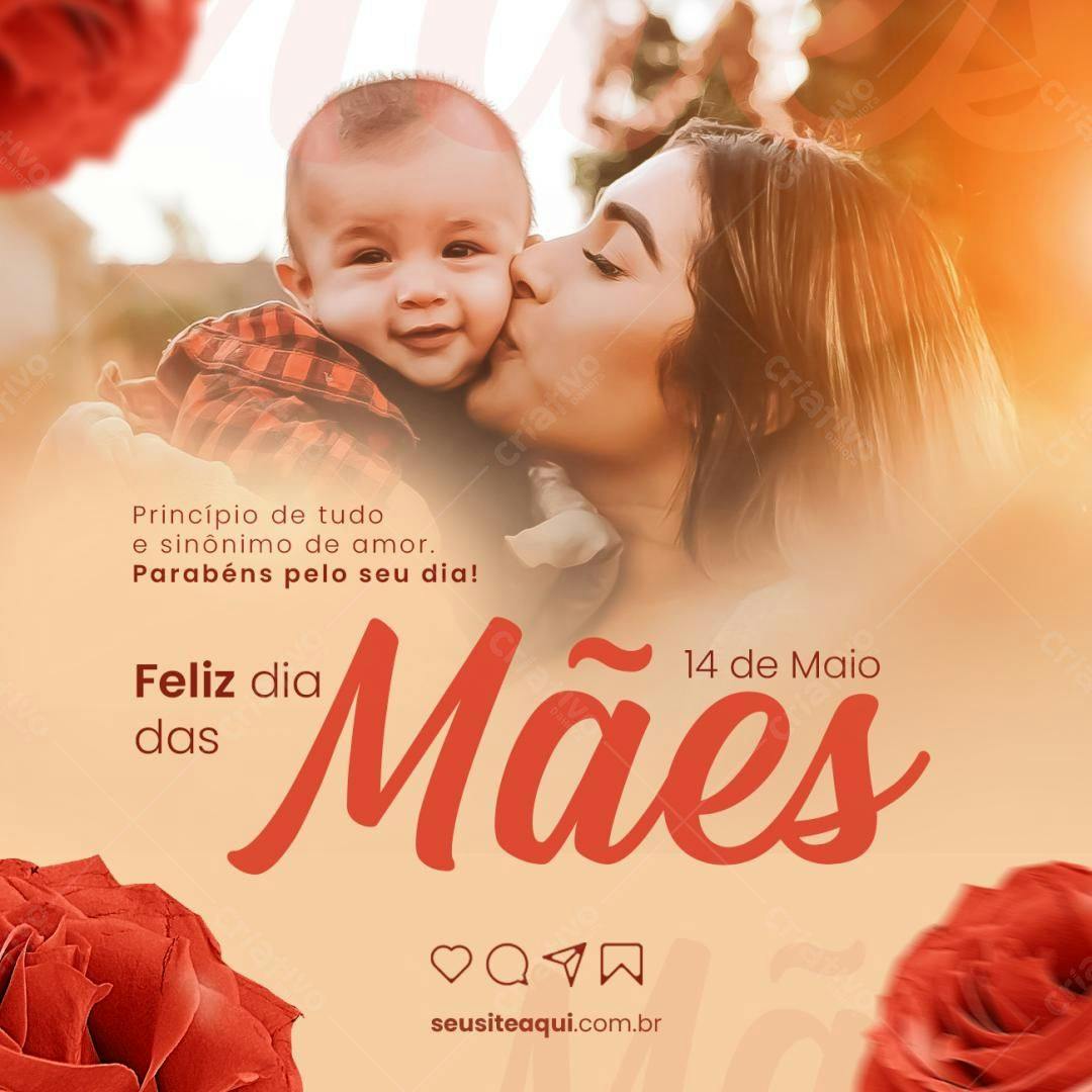 Postagem Dia das Mães PSD Editável