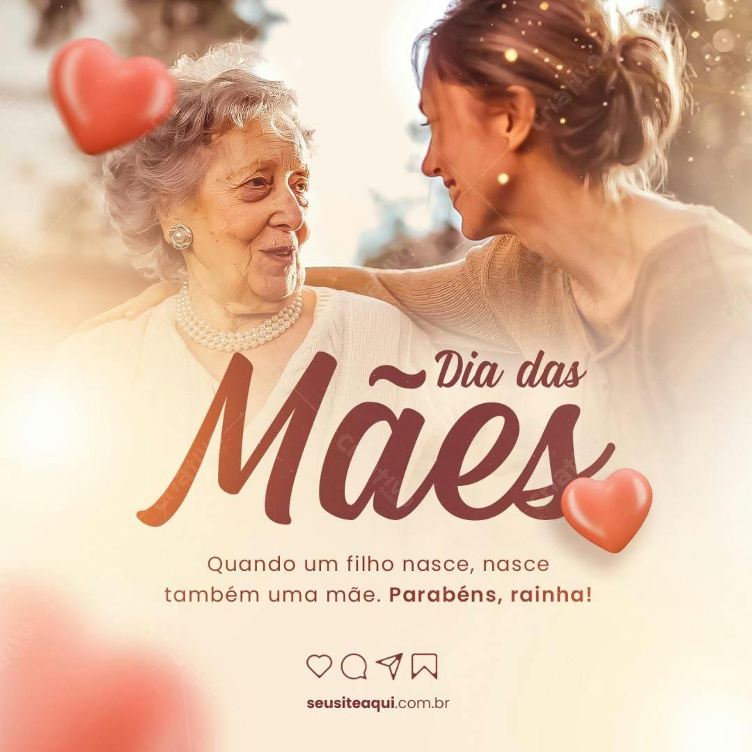 Postagem Dia das Mães PSD Editável