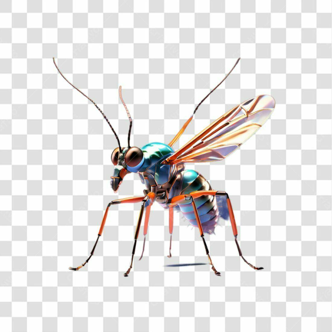 Icone Inseto metálico PNG com fundo transparente