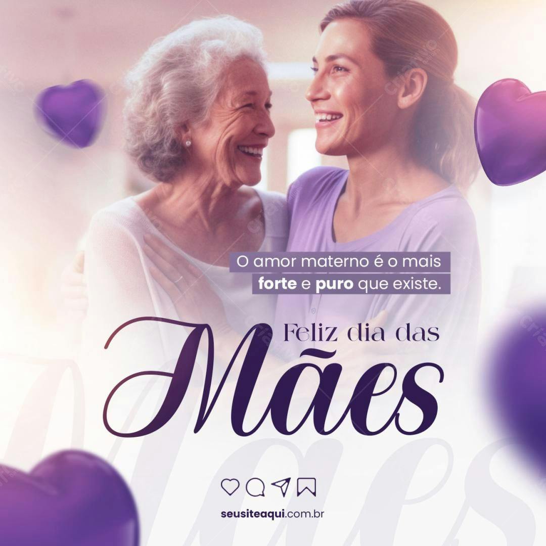Postagem Dia das Mães PSD Editável