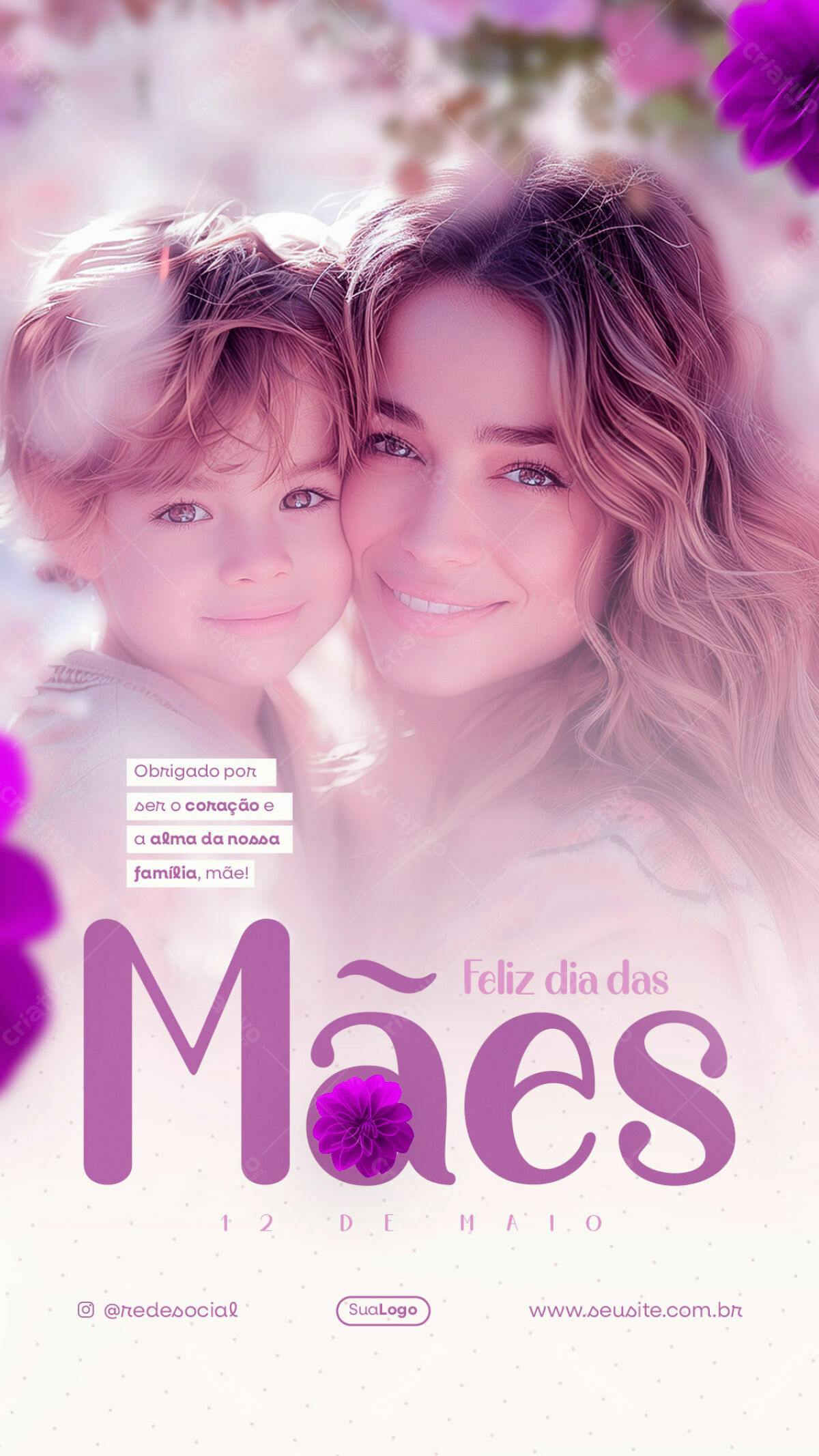 Post para o Dia das Mães PSD Editável