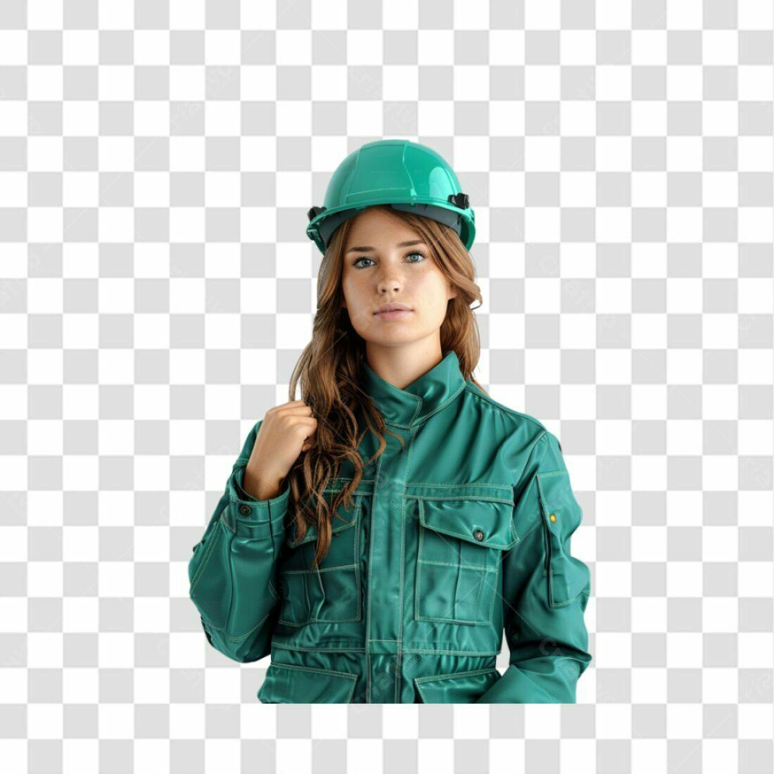 Icone Mulher Engenheira PNG com fundo transparente