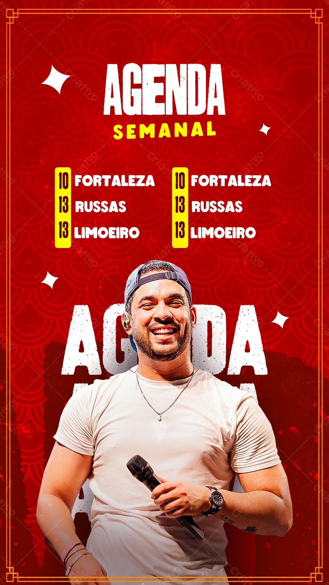 Flyer Agenda Semanal Show PSD Editável