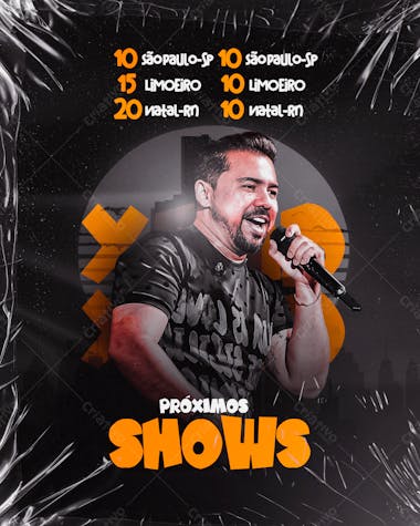 Agenda de shows psd