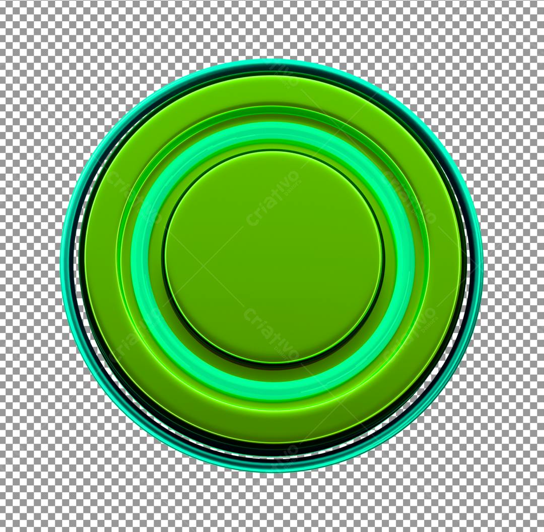 Icone Circular Verde PNG com fundo transparente