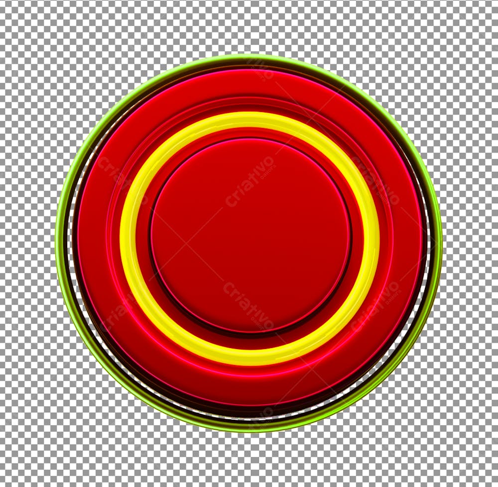 Base 3D Vermelho E Amarelo