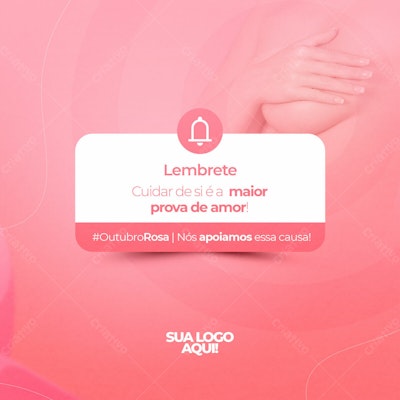 Post para Outubro Rosa PSD Editável
