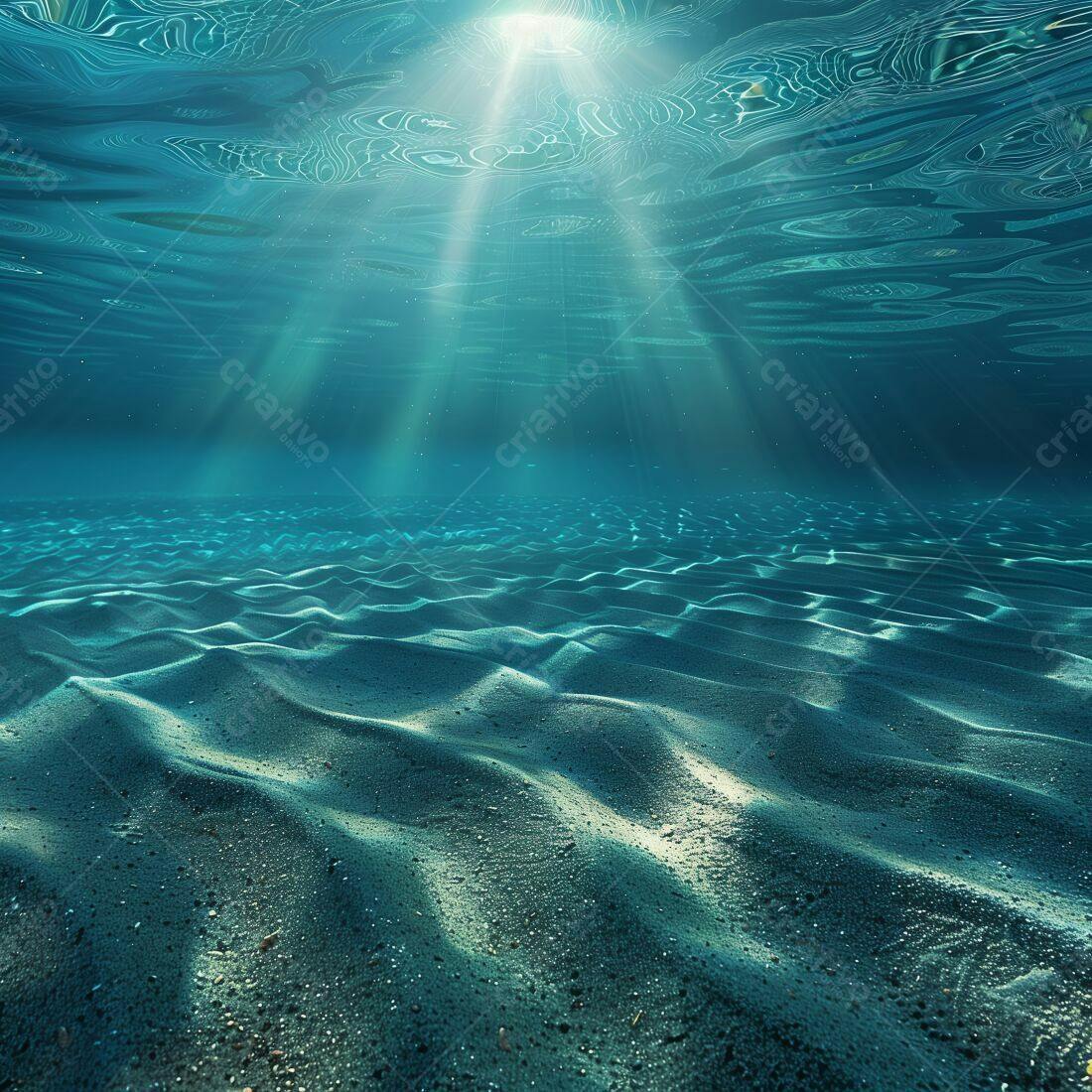 Fundo do mar azul turquesa arenoso