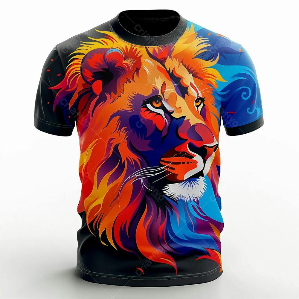 CAMISA SUBLIMADA LEÃO | IMAGEM