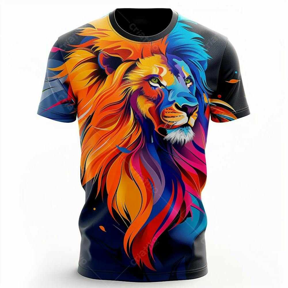 CAMISA SUBLIMADA LEÃO | IMAGEM