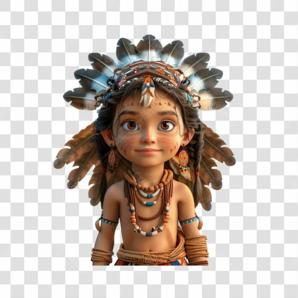 Personagem Indio 3D   Png