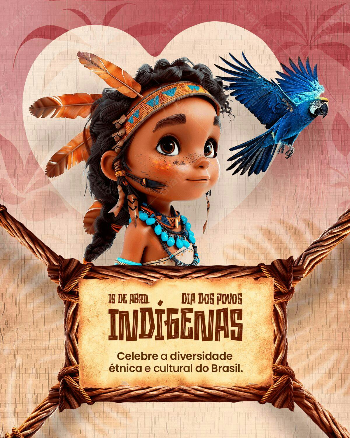 Flyer Dia dos Povos Indígenas PSD Editável