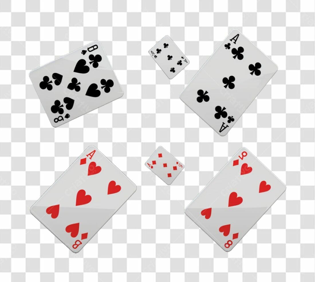 Icones de Cartas de Poker PNG com fundo transparente