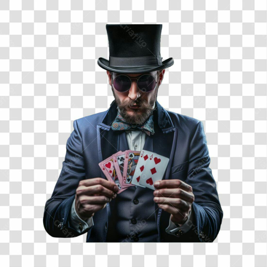 Icone Mago com Cartas PNG com fundo transparente