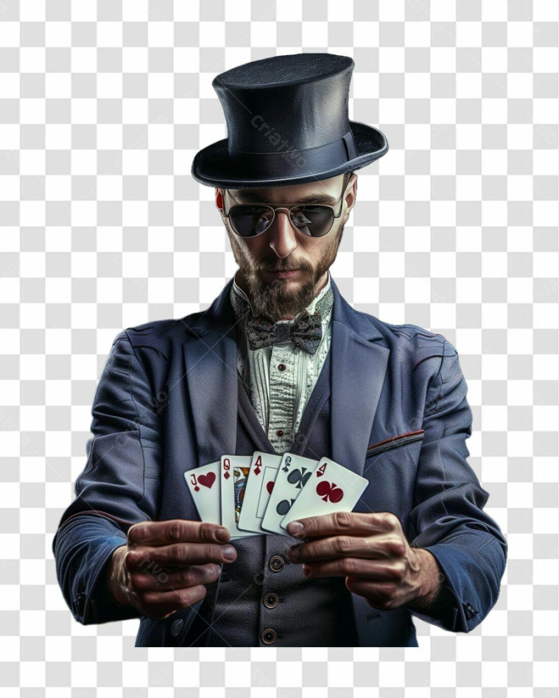 Icone Mago com Cartas PNG com fundo transparente