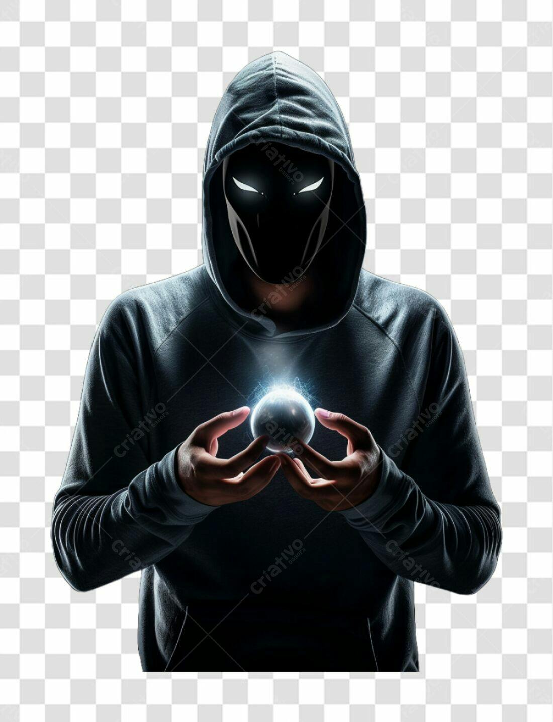 Icone Hacker com Máscara PNG com fundo transparente