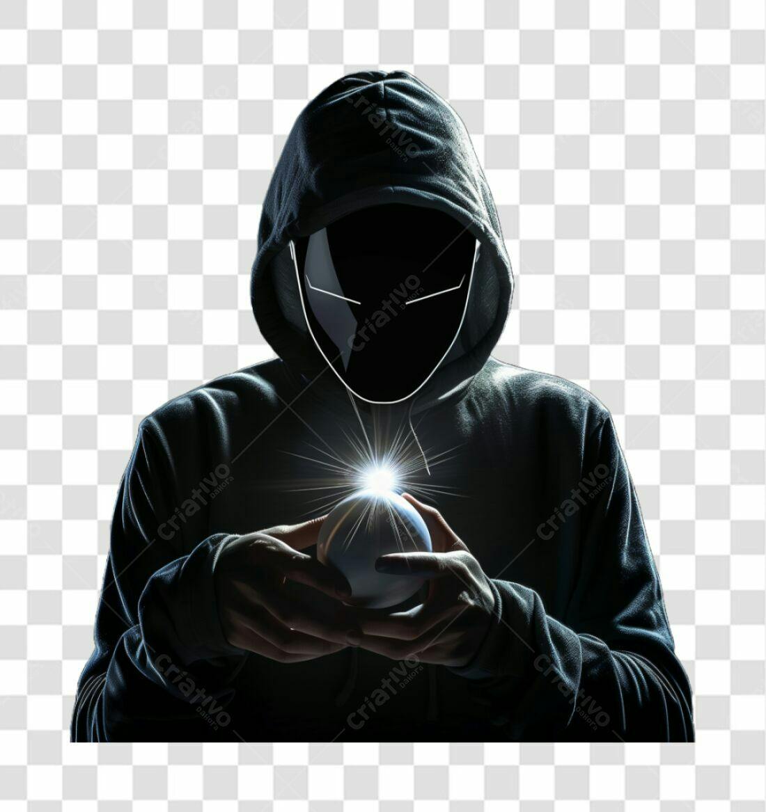 Icone Hacker Segurando o Mundo PNG com fundo transparente