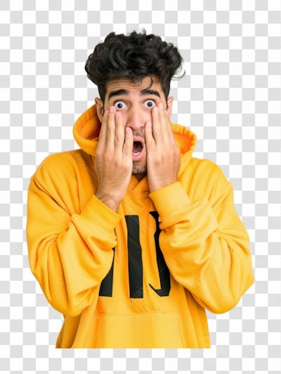 HOMEM ASSUSTADO - IMAGEM SEM FUNDO  PNG