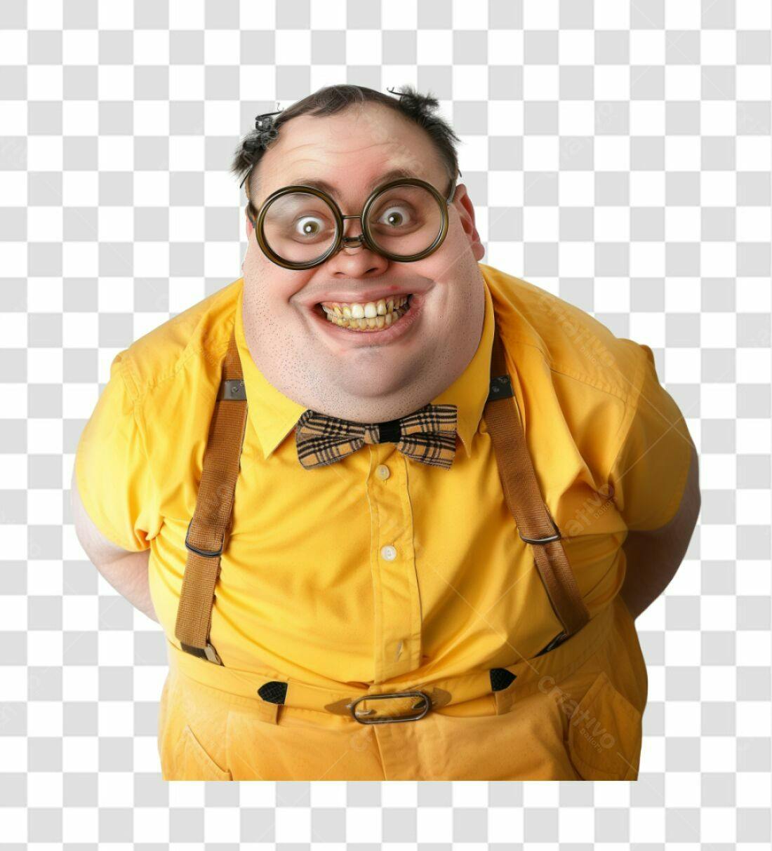 Icone Engraçado Homem Amarelo PNG com fundo transparente