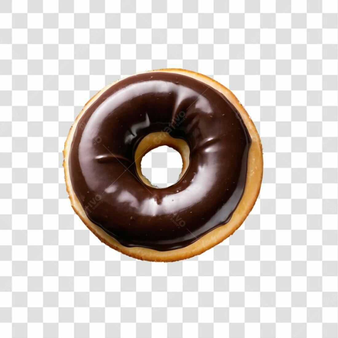 Icone Donut Chocolate PNG com fundo transparente