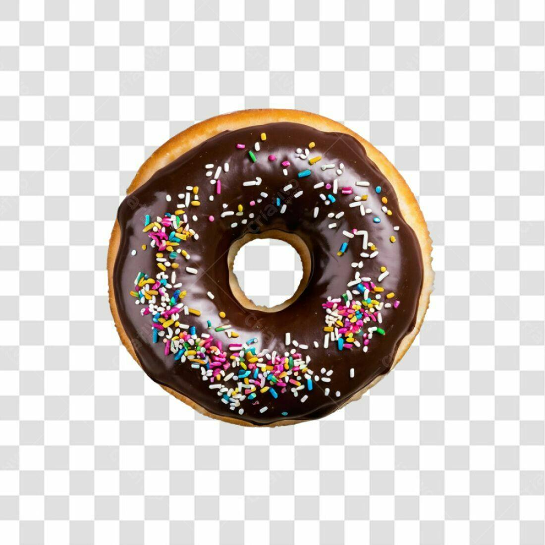 Icone Donut Chocolate PNG com fundo transparente