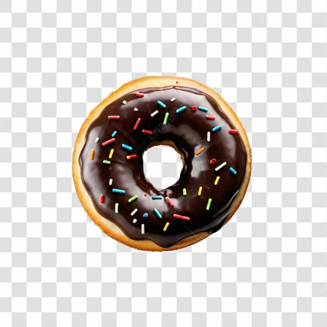 Icone Donut Chocolate PNG com fundo transparente