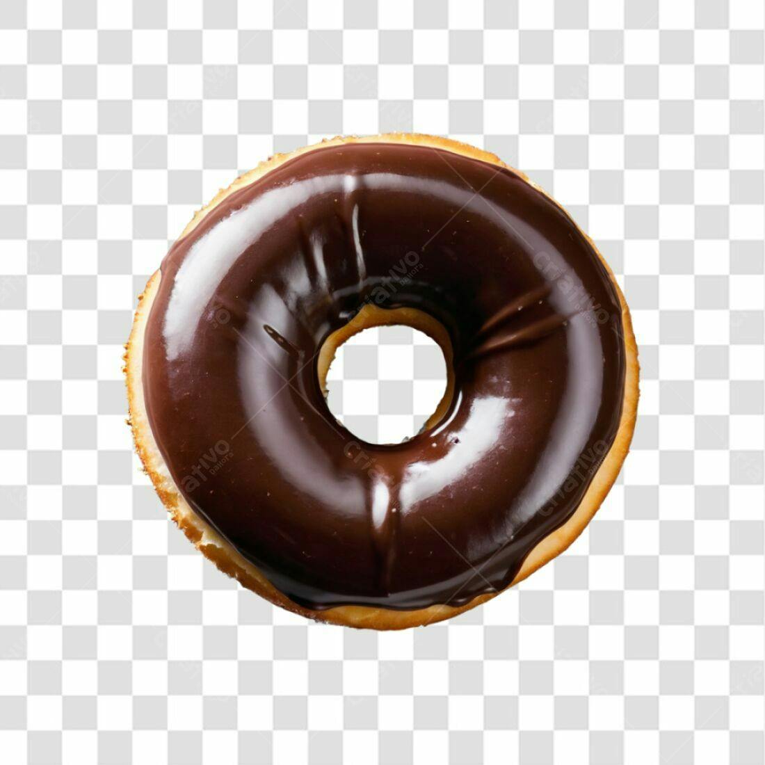 Icone Donut Chocolate PNG com fundo transparente